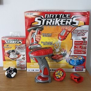 Mega Blocks Battle Strikers Turbo Tops Starter Pack Dragonblaze
